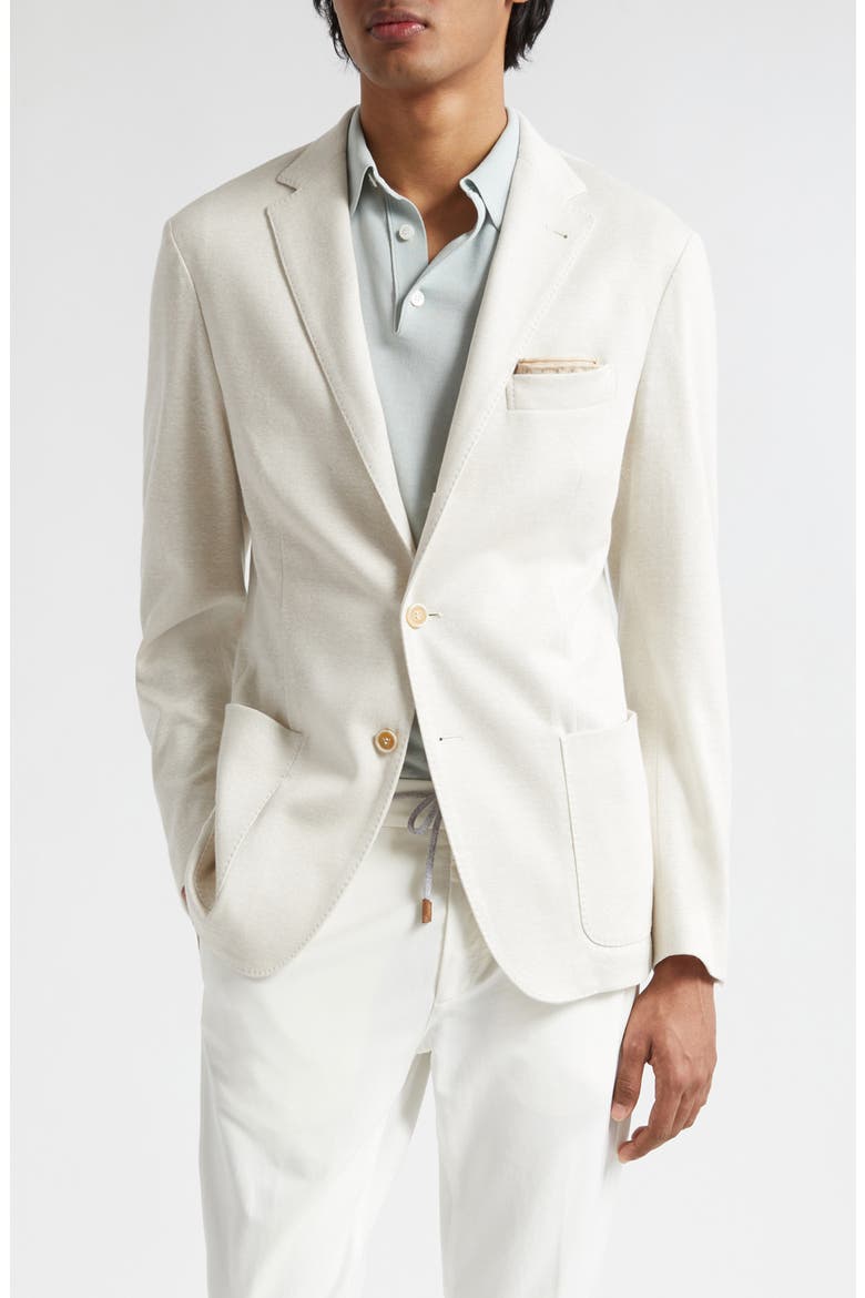 Linen & Cotton Sport Coat, Main, color, SAND