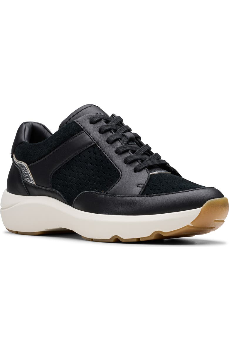 Clarks<sup>®</sup> Tivoli Walk Sneaker, Main, color, Black Combi