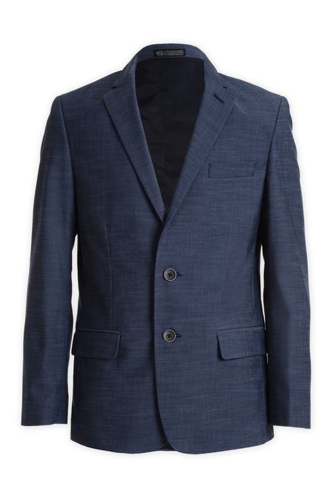 Plain Weave Suit Separate Jacket (Big Boys)