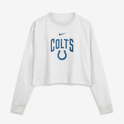 Women's Nike White Indianapolis Colts Loose Fit Crop Top