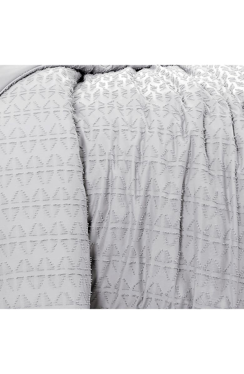 SOUTHSHORE FINE LINENS Bali Clipped Jacquard Duvet Cover, Alternate, color, Light Grey