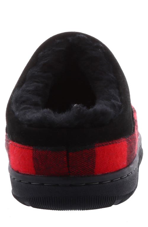 Lamo Julian Faux Wool Lined Clog In Red Plaid