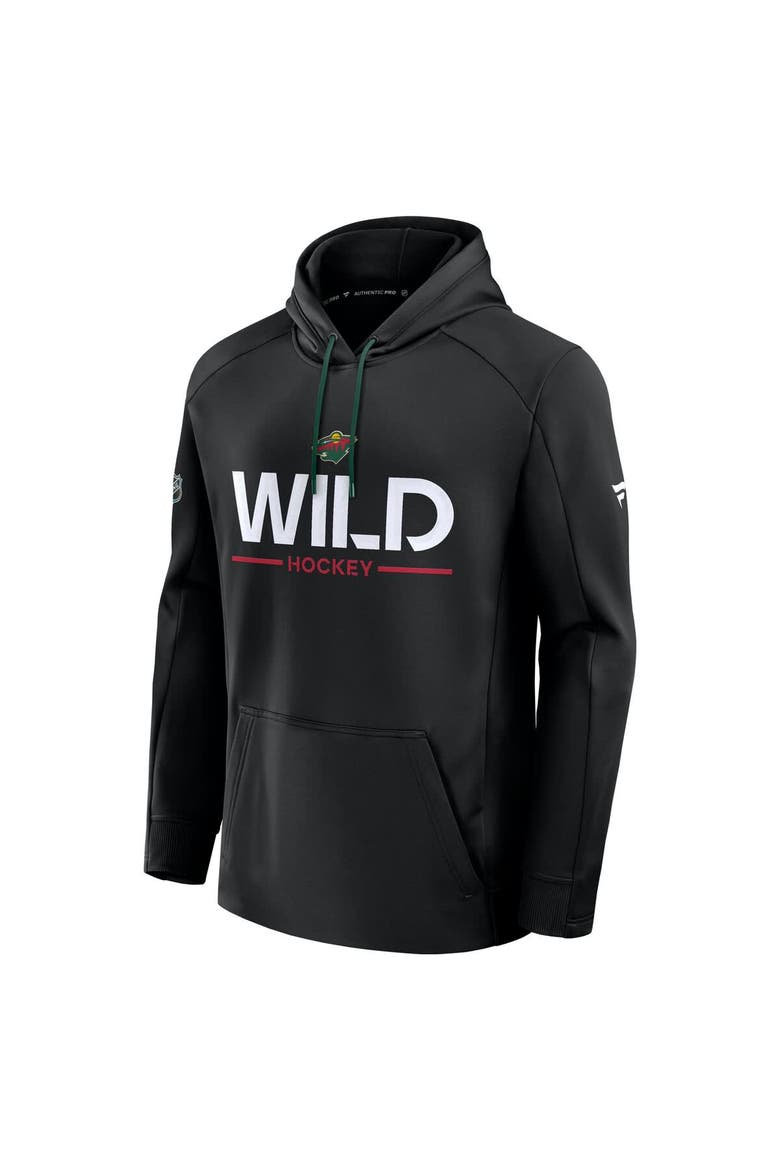 Men's Fanatics Black Minnesota Wild Authentic Pro Rink Hoodie, Alternate, color, Black