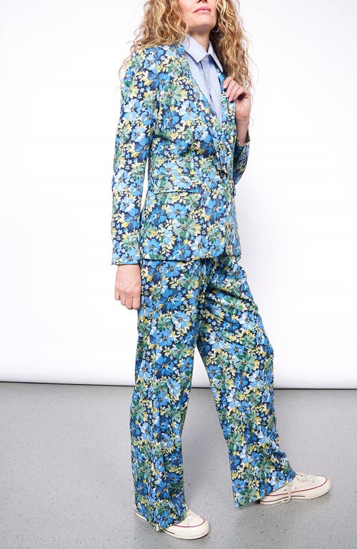 Wildfang The Empower Tux Blazer In Carnations Navy Multi