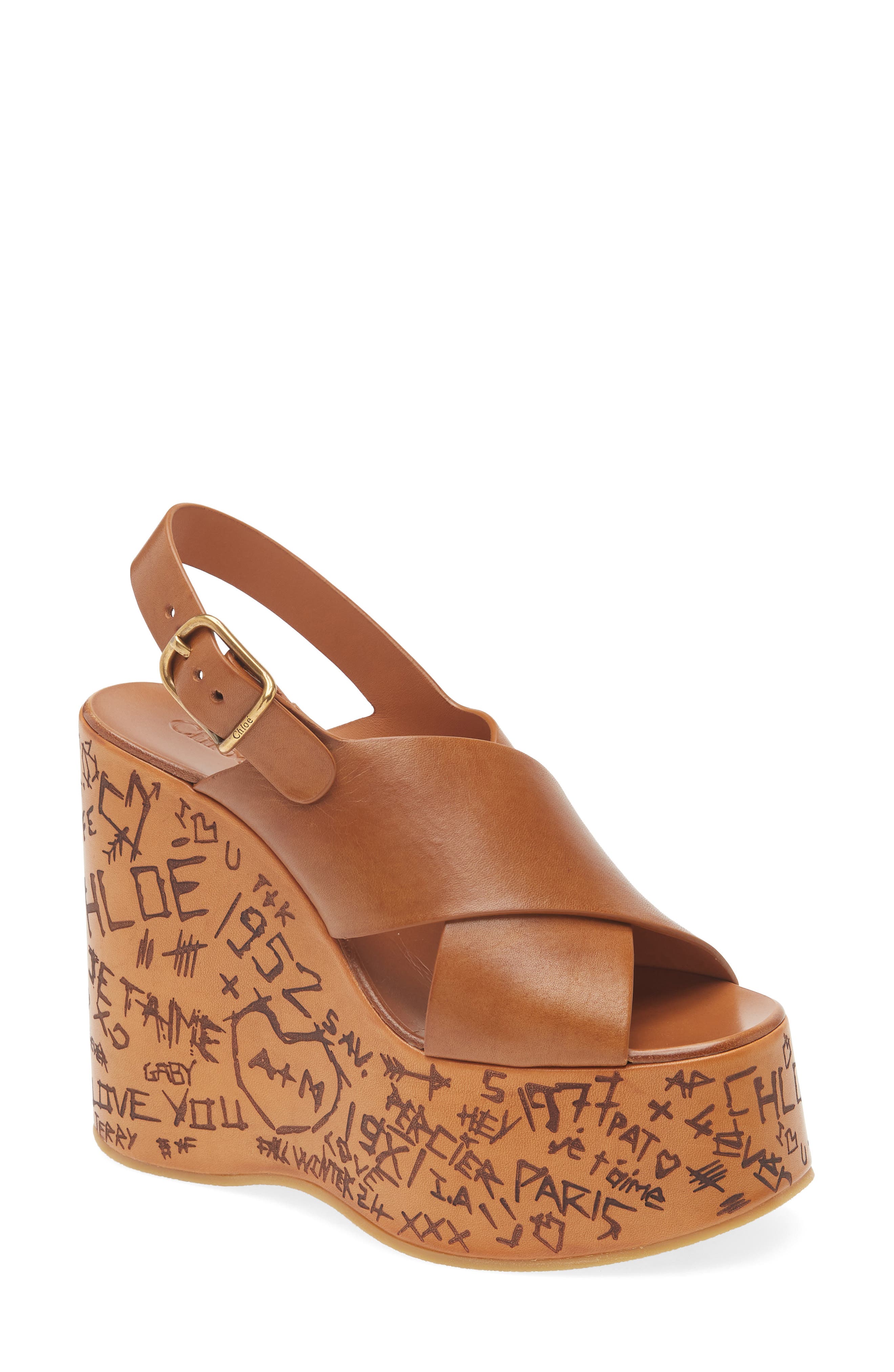 Maxime Wedge Sandal, Main, color, 27T GINGER BROWN