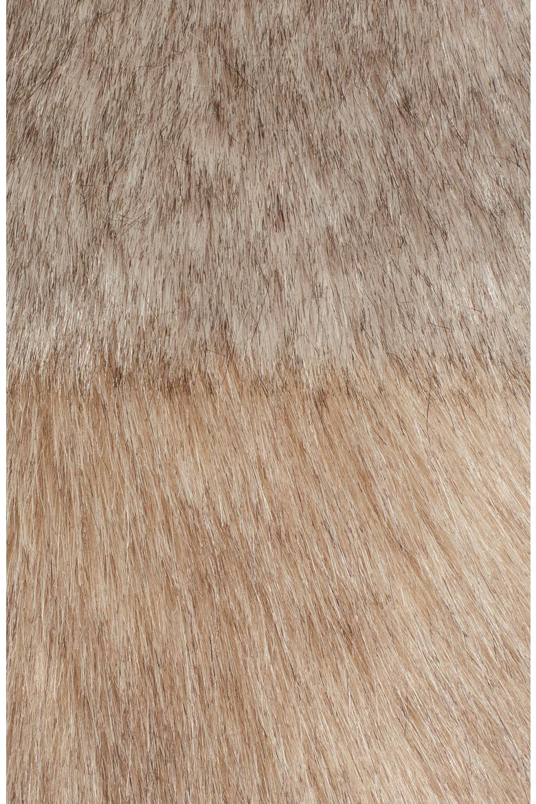 Maddie Wool Blend Sleeve Faux Fur Jacket, Alternate, color, BROWN SUGAR COMBO