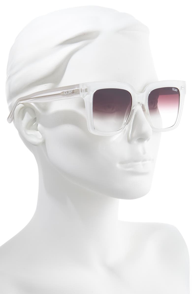QUAY Icy 52mm Gradient Square Sunglasses, Alternate, color,
