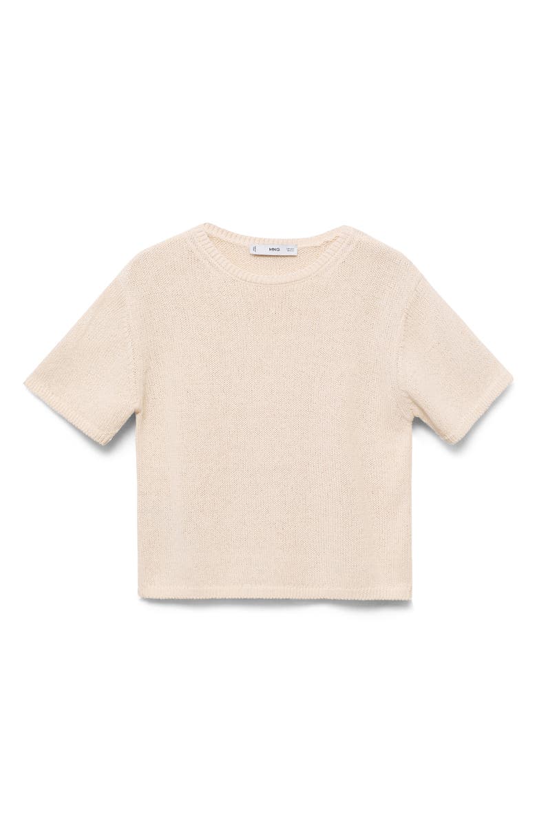 MANGO Madeano Short Sleeve Crewneck Sweater, Alternate, color,