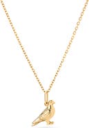Ana Luisa Solid Yellow Gold - Pigeon Charm Necklace