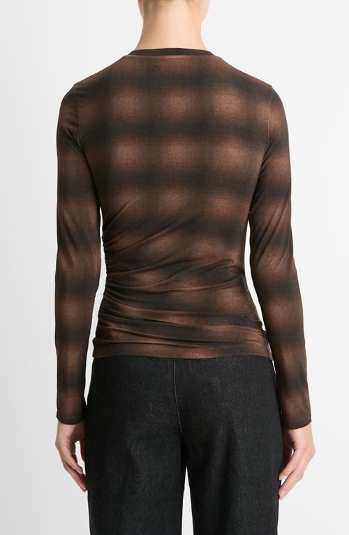 VINCE VINCE SIDE DRAPE CREWNECK TOP