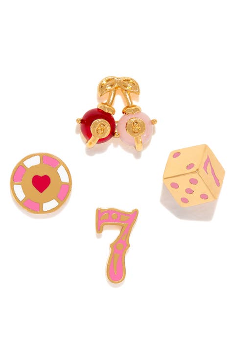Feeling Lucky Set of 4 Assorted Single Stud Earrings