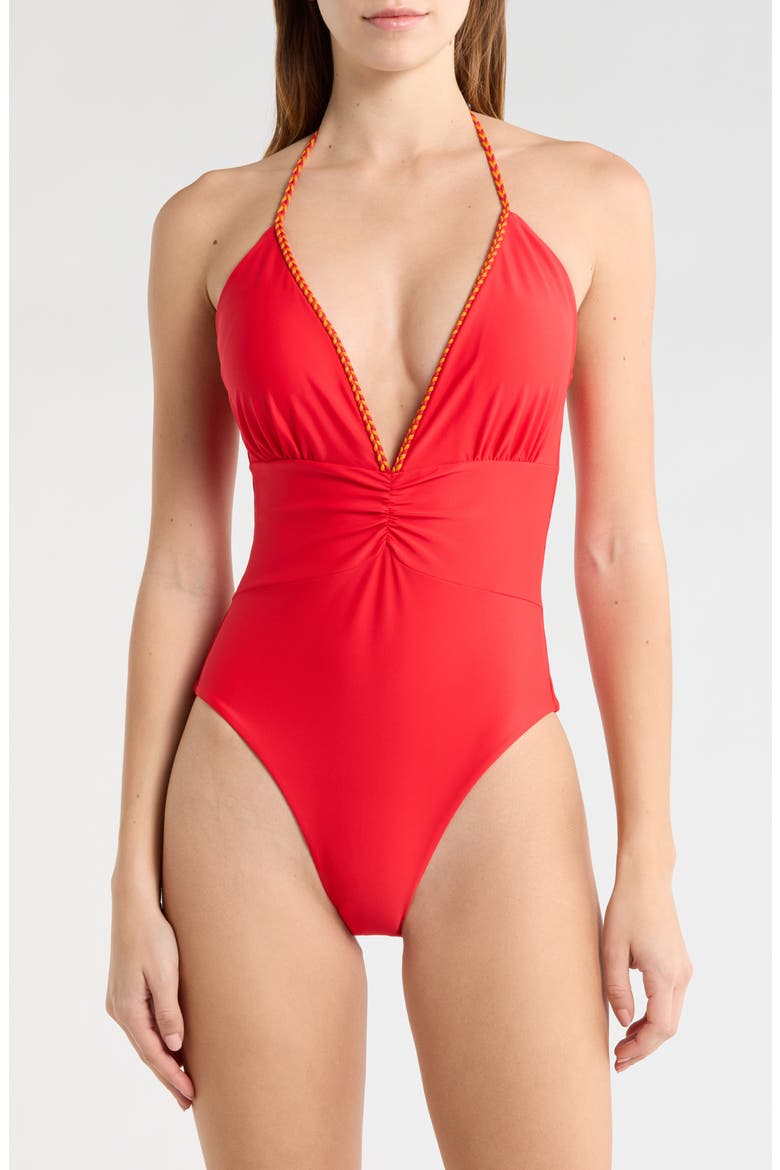 Madison One-Piece Swimsuit, Main, color, FLAME