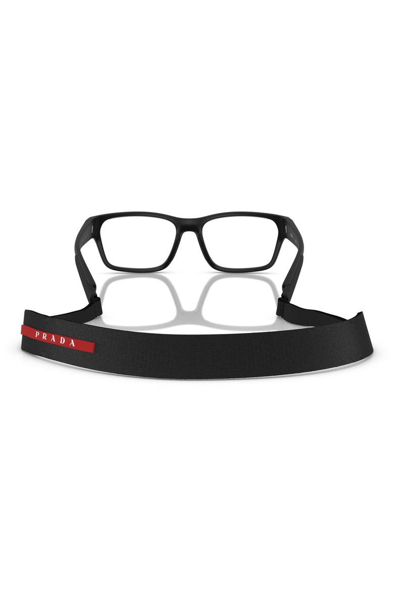 54mm Pillow Optical Glasses, Alternate, color, MATTE BLACK