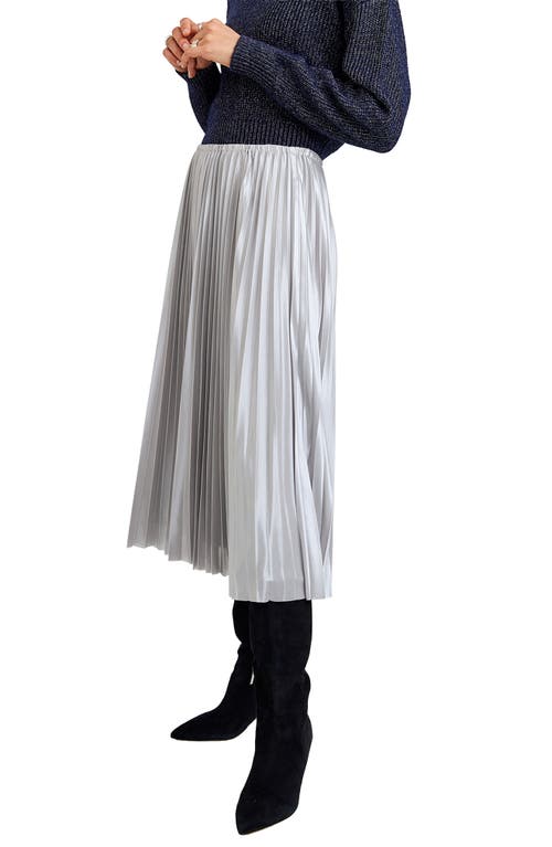 Bella Dahl Pleat Midi Skirt In Metallic