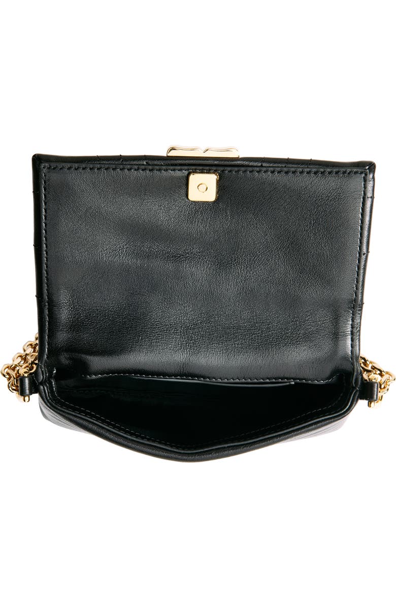 Givenchy 4G Liquid Logo Quilted Calfskin Wallet on a Chain, Alternate, color,