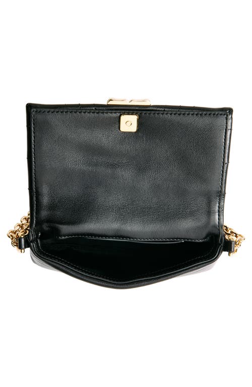 Givenchy 4g Liquid Logo Quilted Calfskin Wallet On A Chain In Black