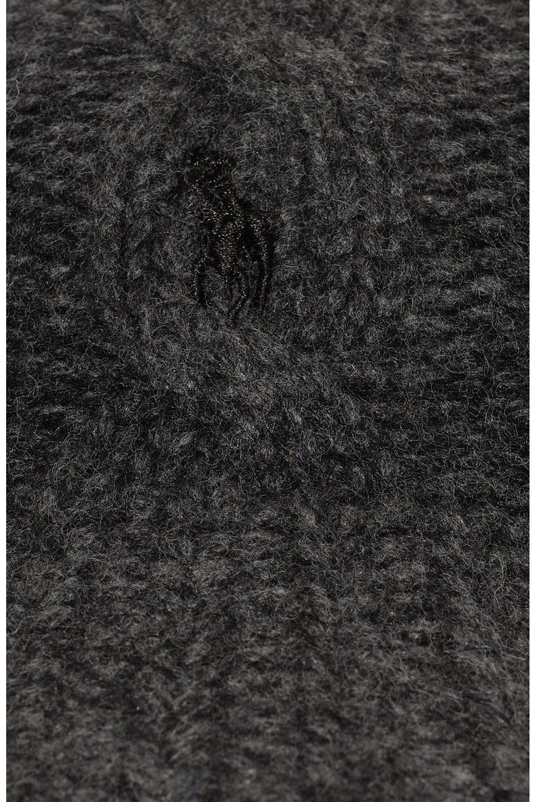 Classic Merino Wool Blend Cable Bucket Hat, Alternate, color, CHARCOAL