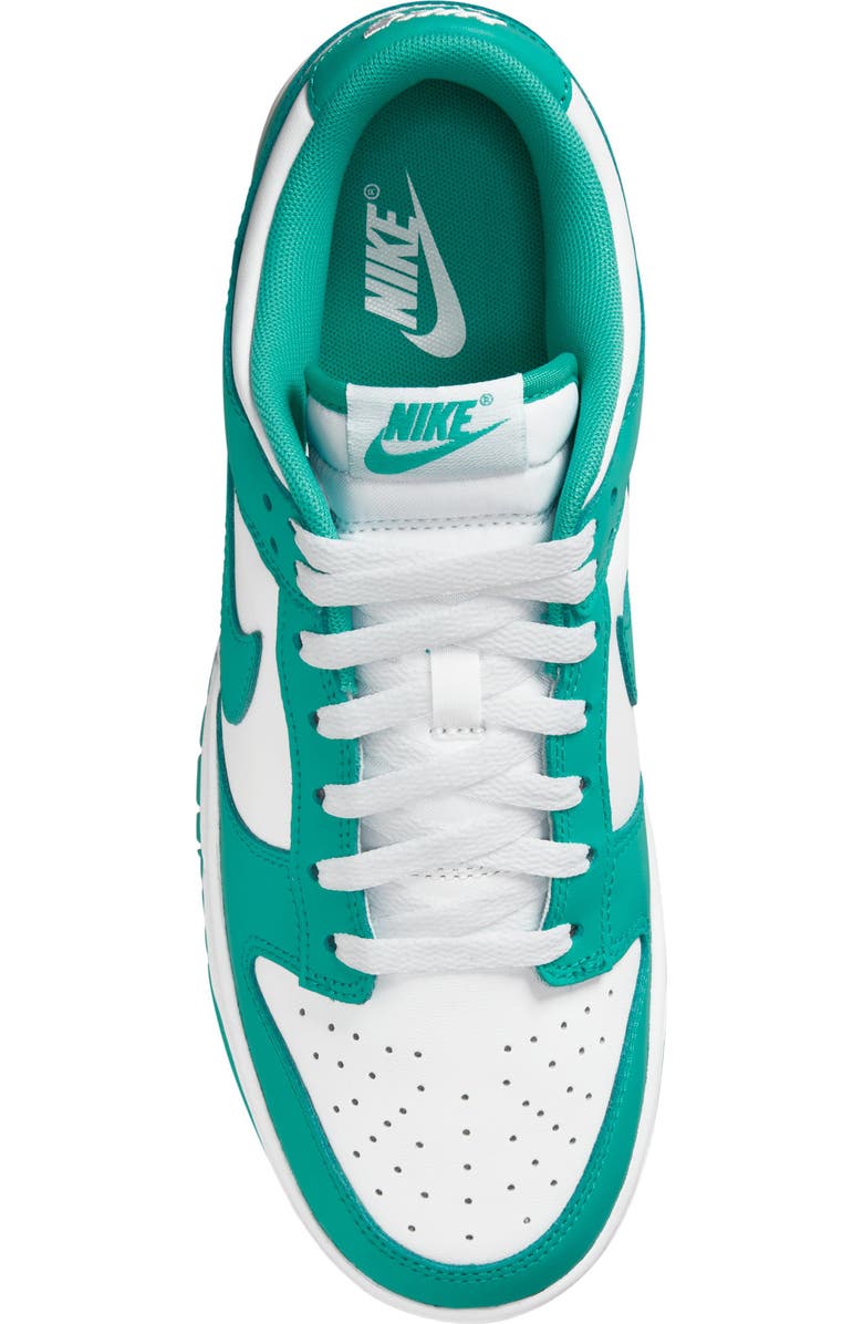 Nike Dunk Low Retro Sneaker, Alternate, color, White/ Clear Jade/ White