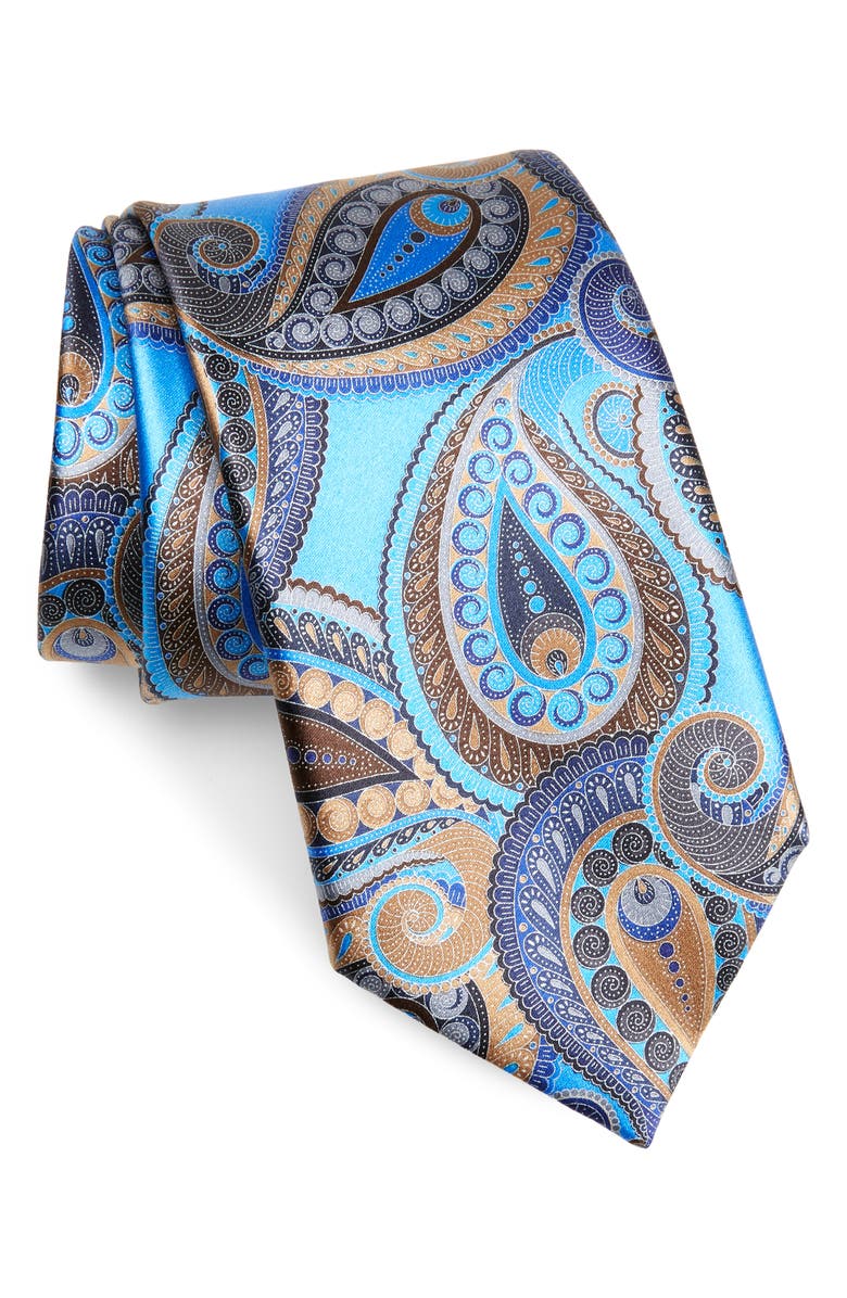 ZEGNA Paisley Silk Tie, Main, color,
