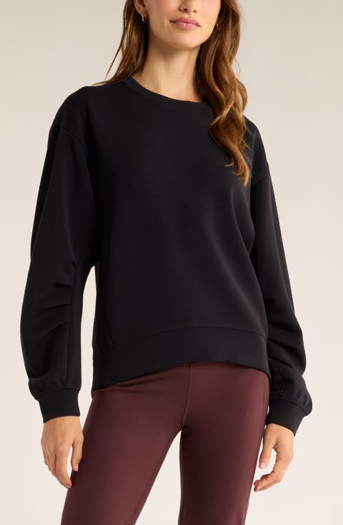 Cozy Scuba Knit Crew Sweatshirt