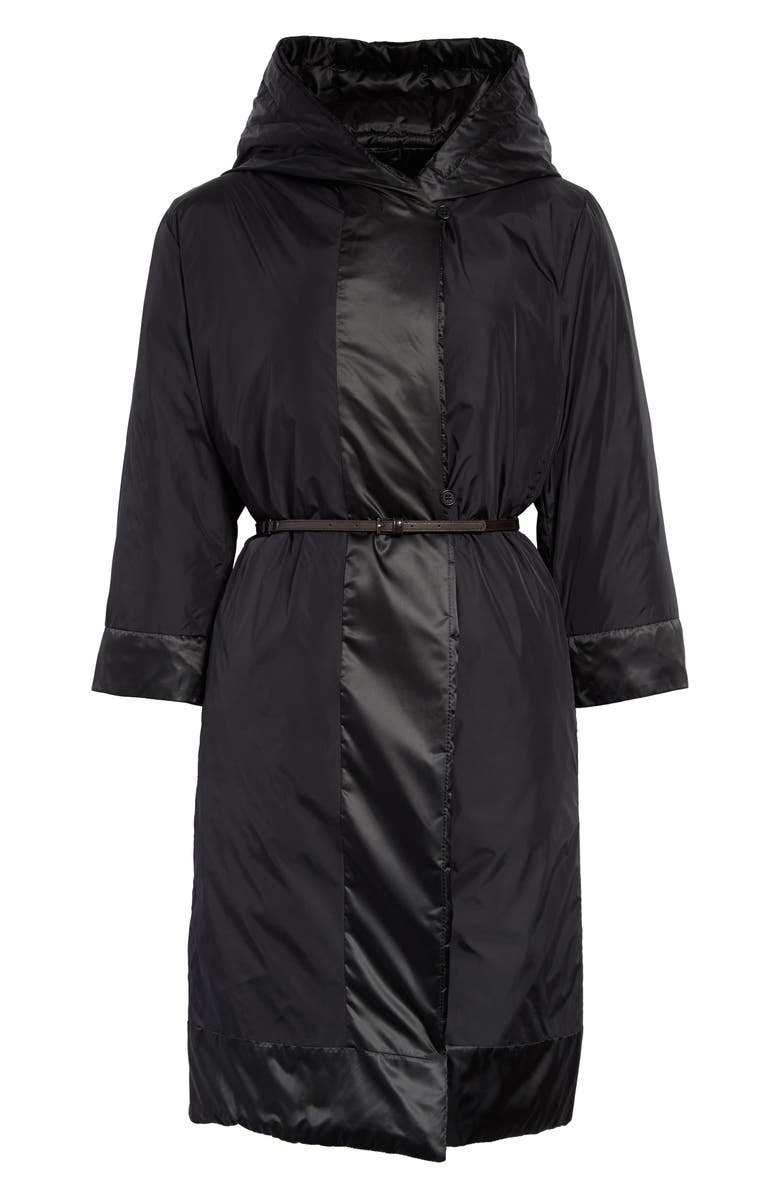Max Mara The Cube Reversible Hooded Down Coat with Two Belts, Alternate, color, 