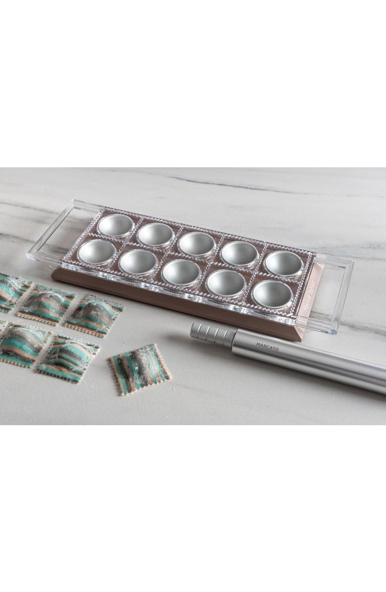 Marcato Atlas Tablet Pasta Maker, Made in Italy, Makes 10 Raviolis, Alternate, color, Powder Pink