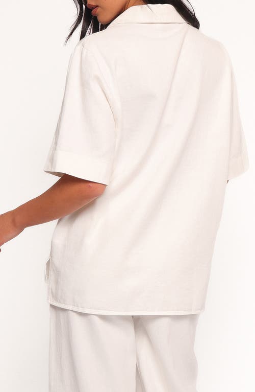 Petal And Pup Petal & Pup Odelia Short Sleeve Denim Button-up Shirt In Multi