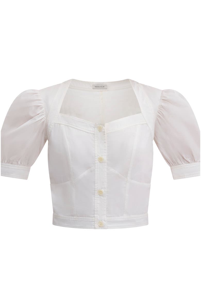 Rebecca Taylor Brielle Poplin Shirt, Alternate, color, Ivory