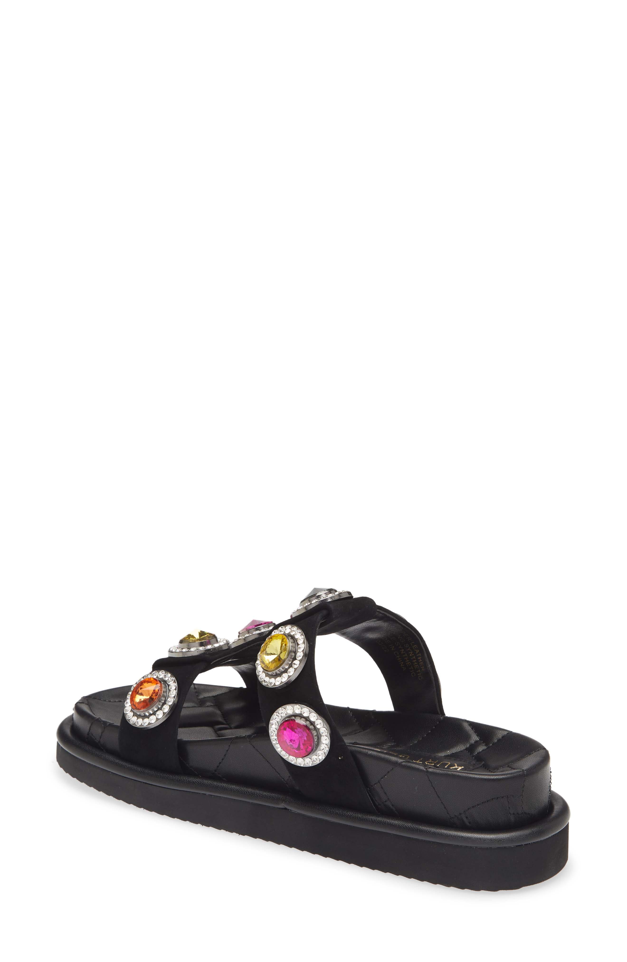 Kurt Geiger London Orson Crystal Slide Sandal, Alternate, color, Black Multi