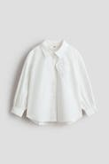H&M Heart-appliqué Poplin Shirt