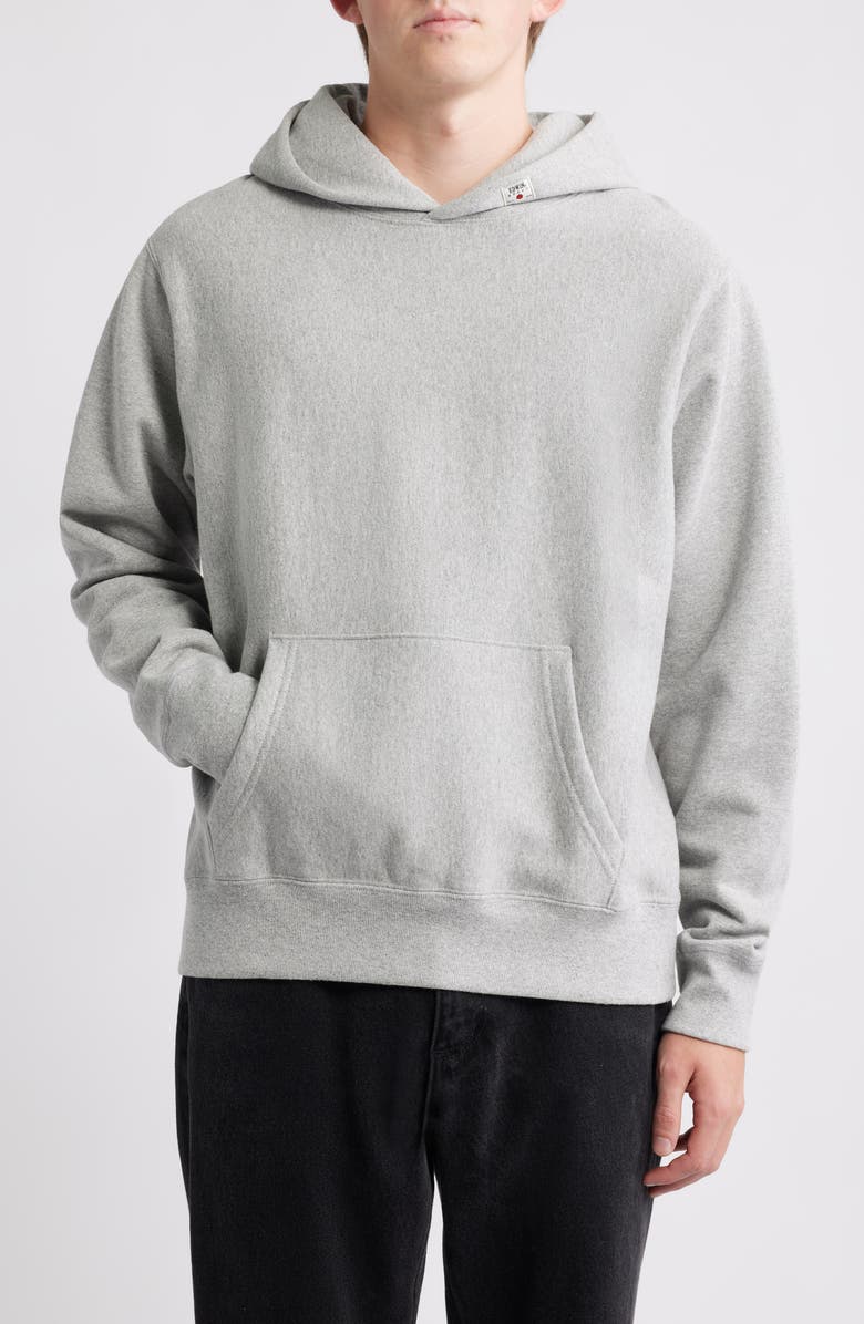 EDWIN Relaxed Fit Hoodie, Main, color, Heather Grey