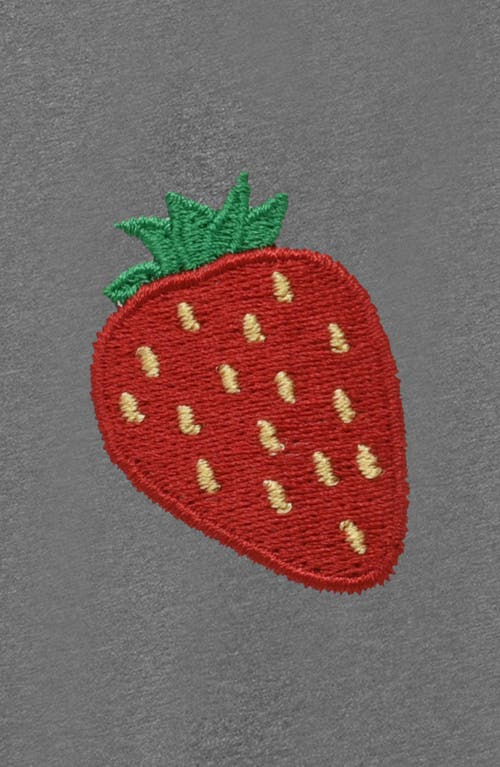 Dalix Strawberry Cropped Fleece Hoodie In Deep Heather
