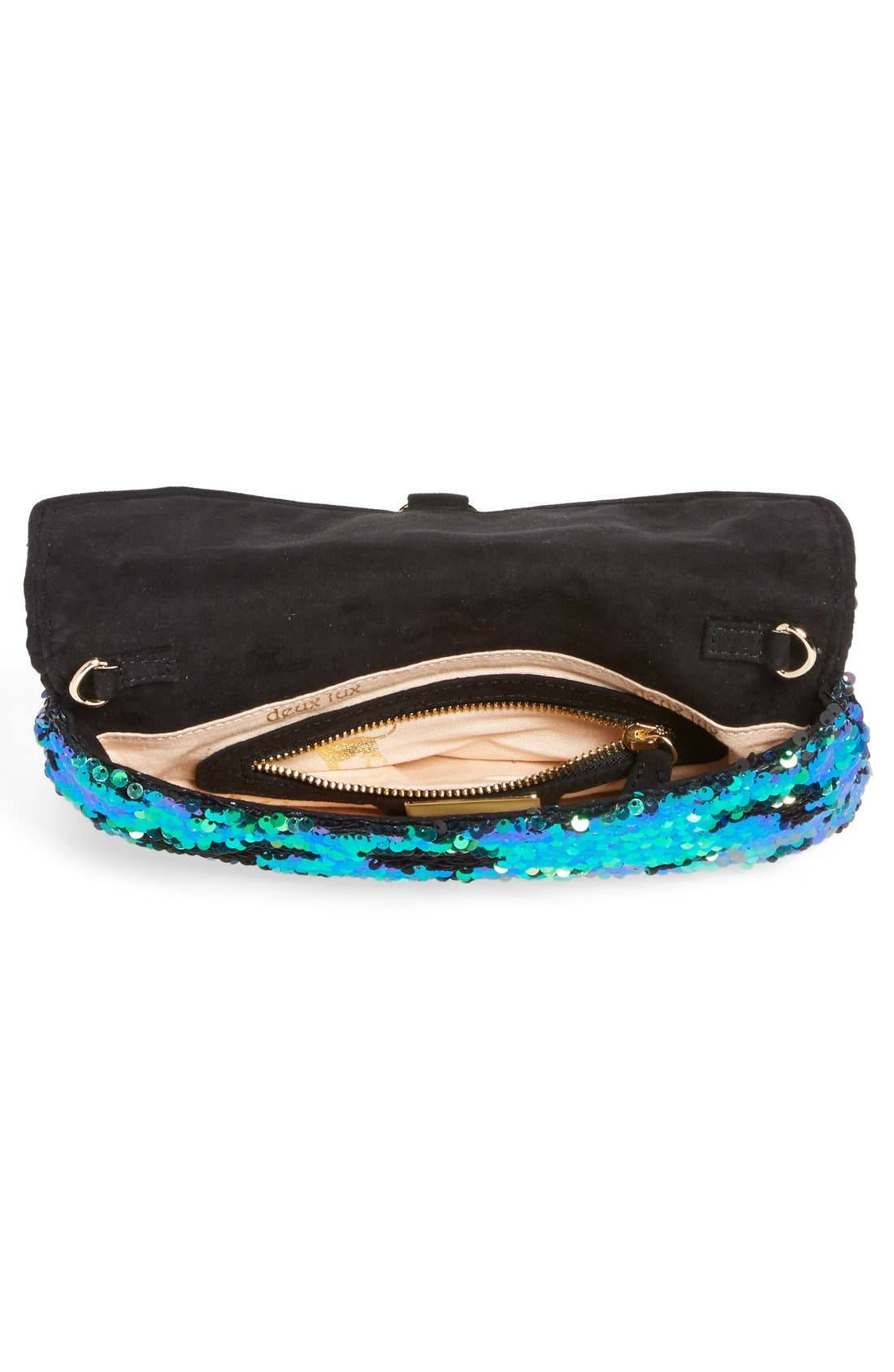 'Ariel' Convertible Sequin Clutch, Alternate, color, GREEN