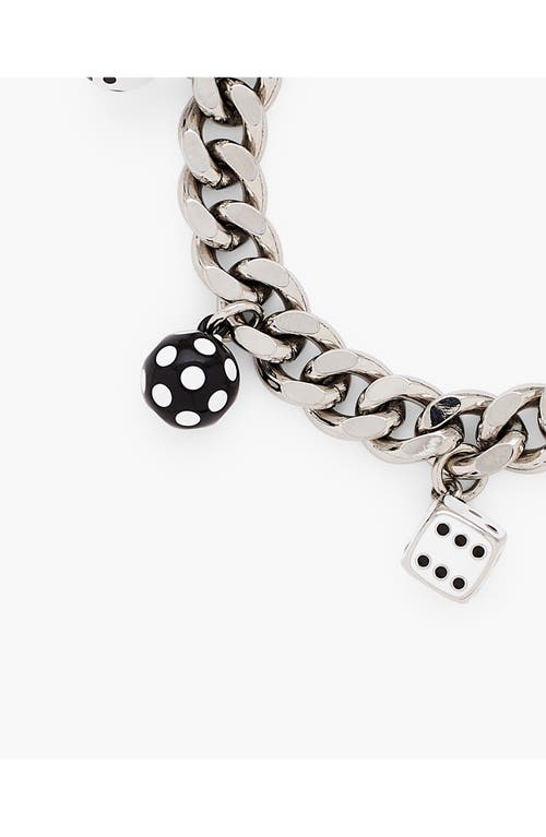 Marc Jacobs Dice Charm Bracelet In Gray