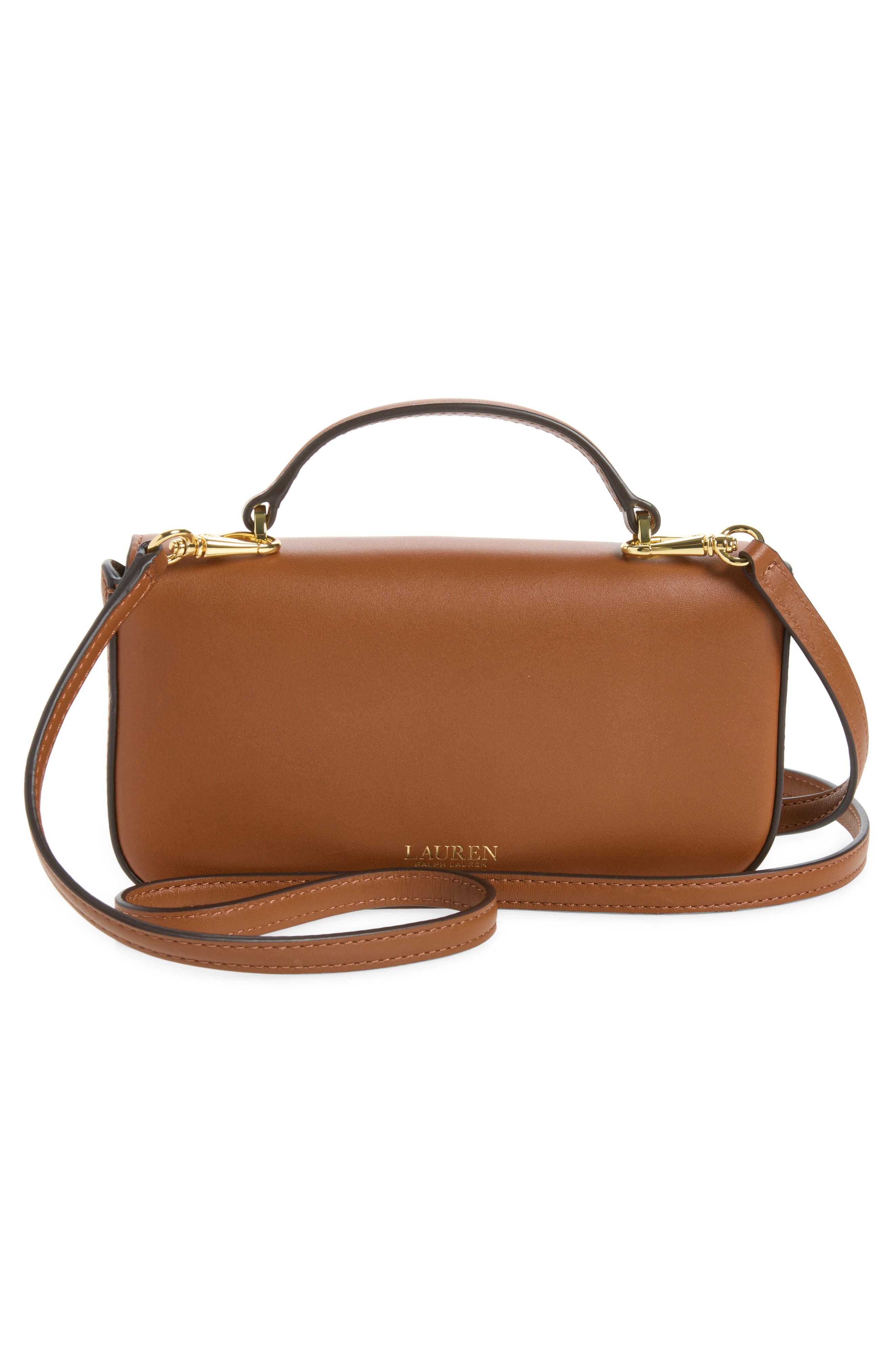 Marcy Leather Crossbody Bag, Alternate, color, LAUREN TAN