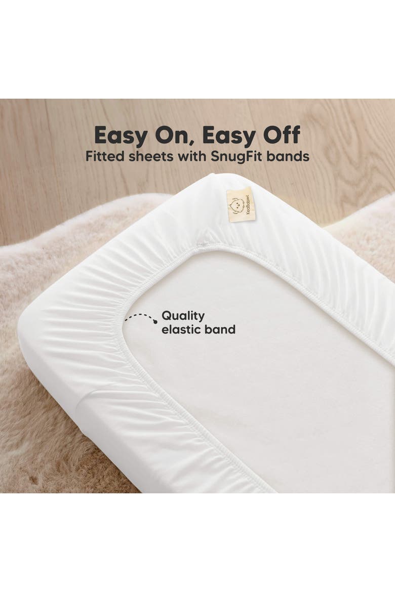 2-Pack Mavy Protect+ Waterproof Bassinet Mattress Protectors, Alternate, color, Soft White