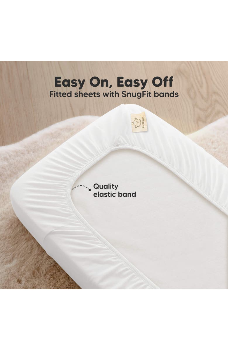 KeaBabies 2-Pack Mavy Protect+ Waterproof Bassinet Mattress Protectors, Alternate, color, Soft White