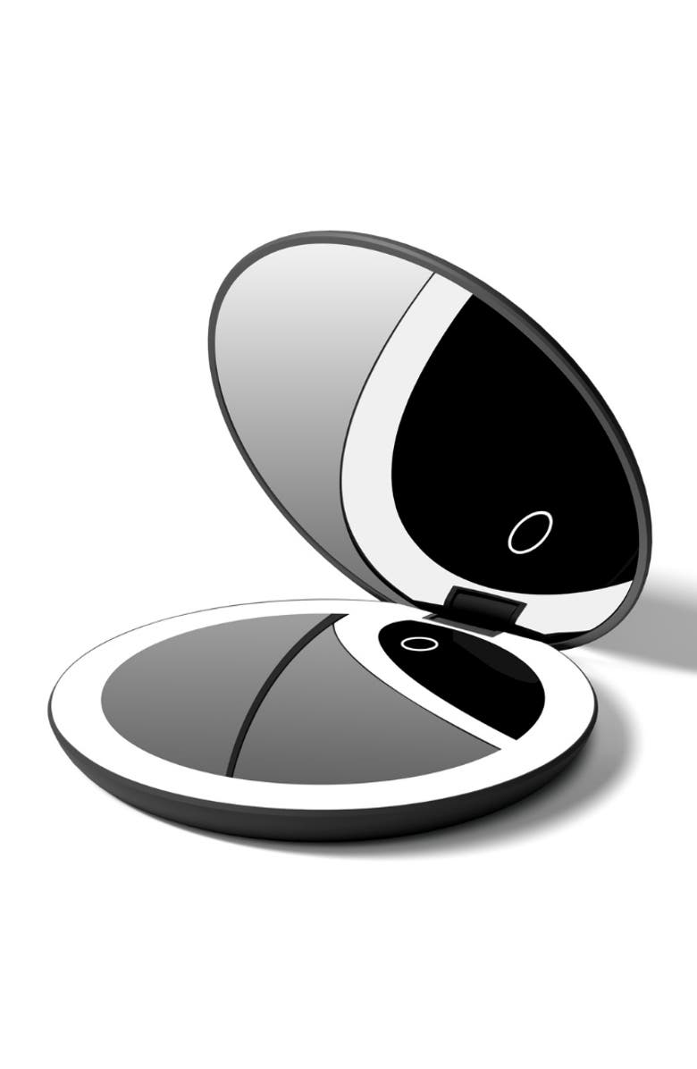 FANCII Taylor LED Compact Mirror, Alternate, color, Charcoal Chic