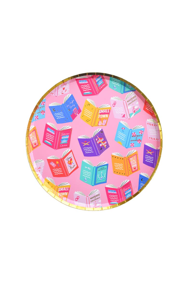 RomCom Book Themed Dessert Plates, Main, color, Assorted Pre-Pack