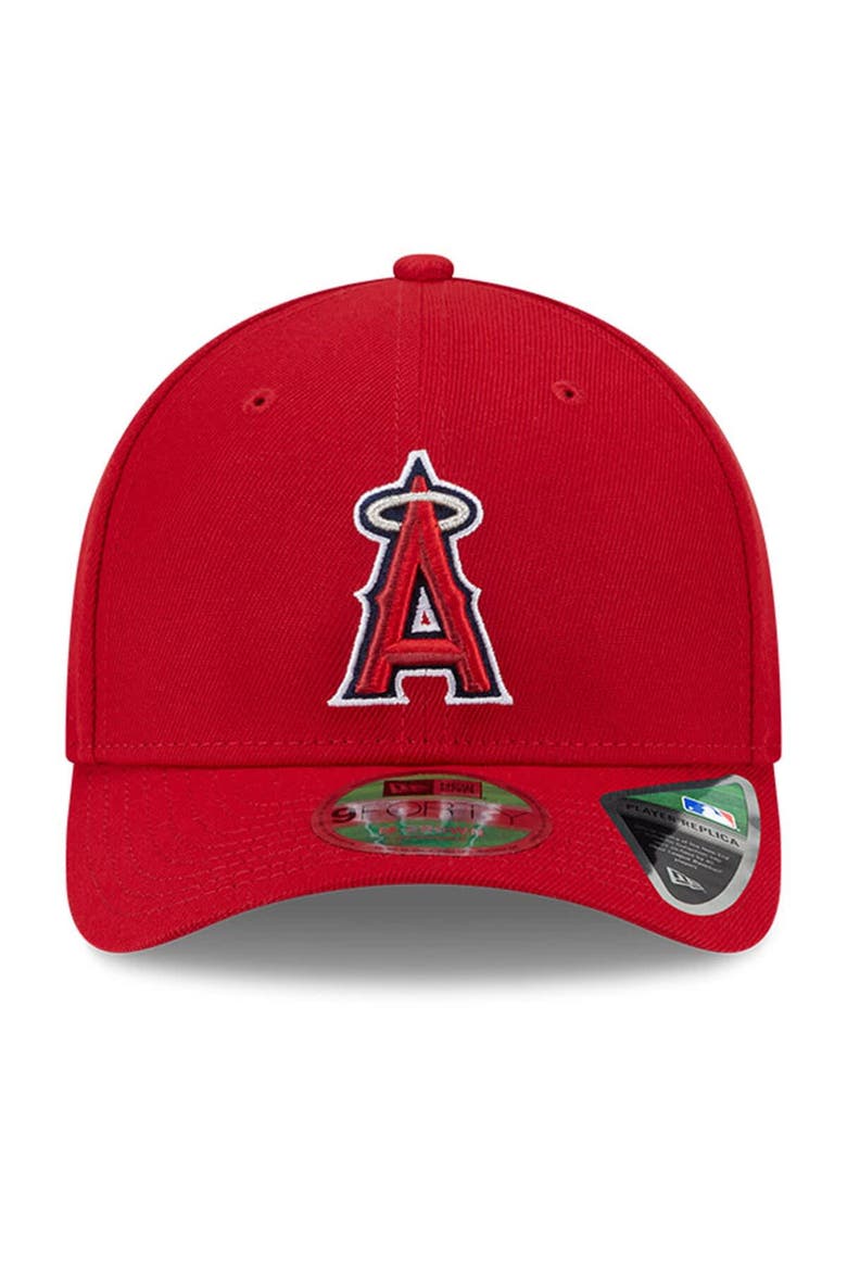Men's New Era  Red Los Angeles Angels Player Replica 9FORTY Adjustable Hat, Alternate, color, Red