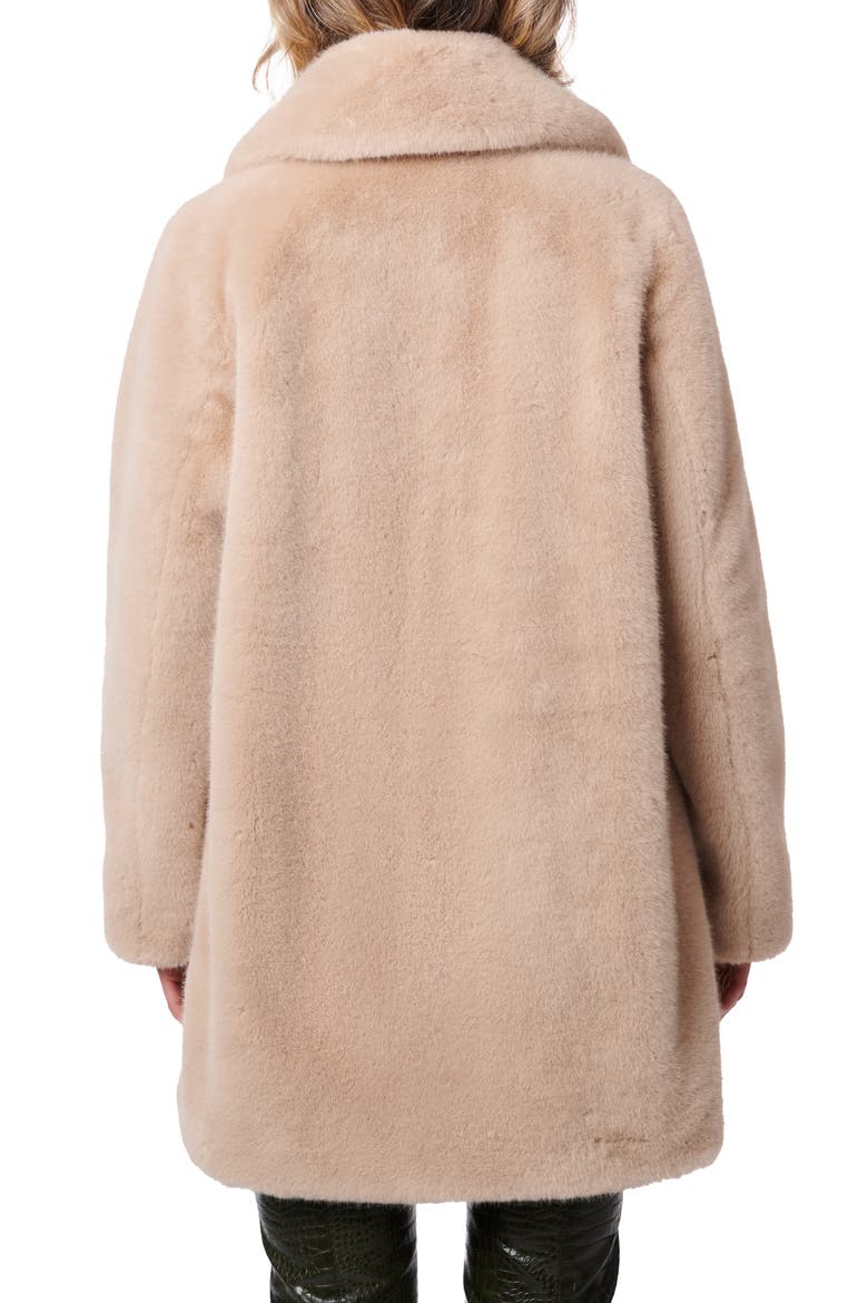 The Sally Faux Fur Coat, Alternate, color, BEIGE