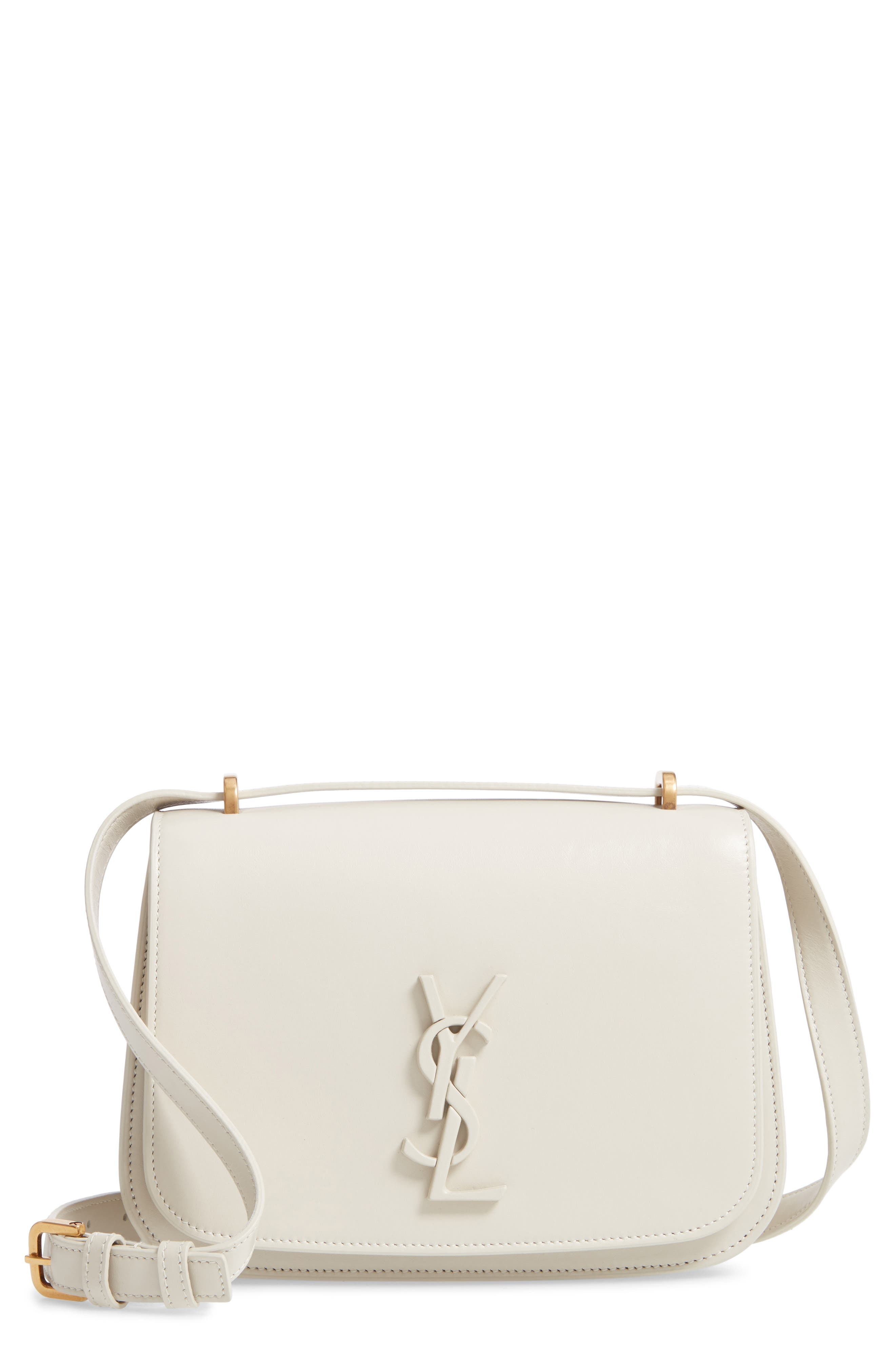 Saint Laurent Spontini YSL Monogram Leather Shoulder Bag, Main, color, 