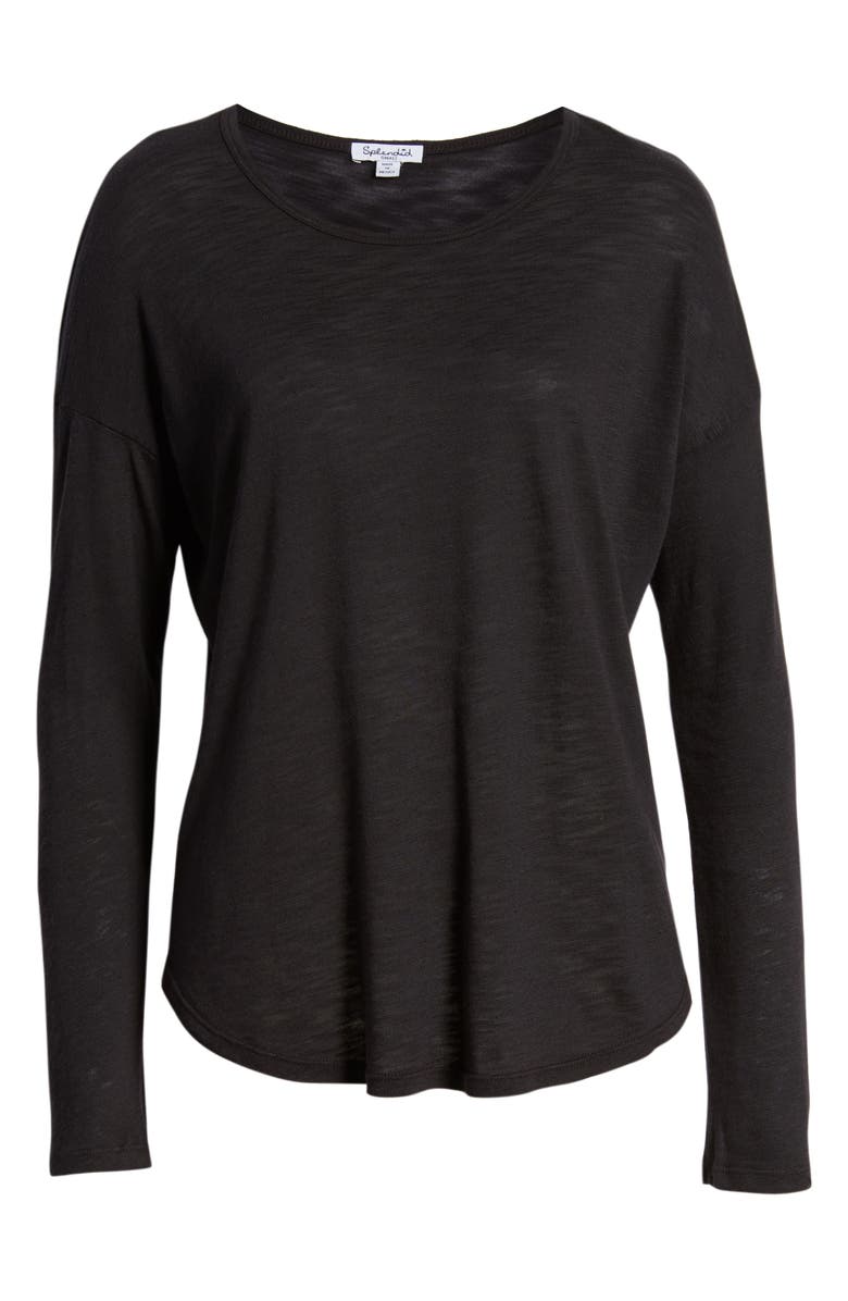 Splendid Crewneck Slub Jersey Tee, Alternate, color, Black