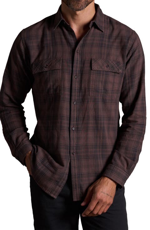 Redding Plaid Flannel Button-Up Shirt