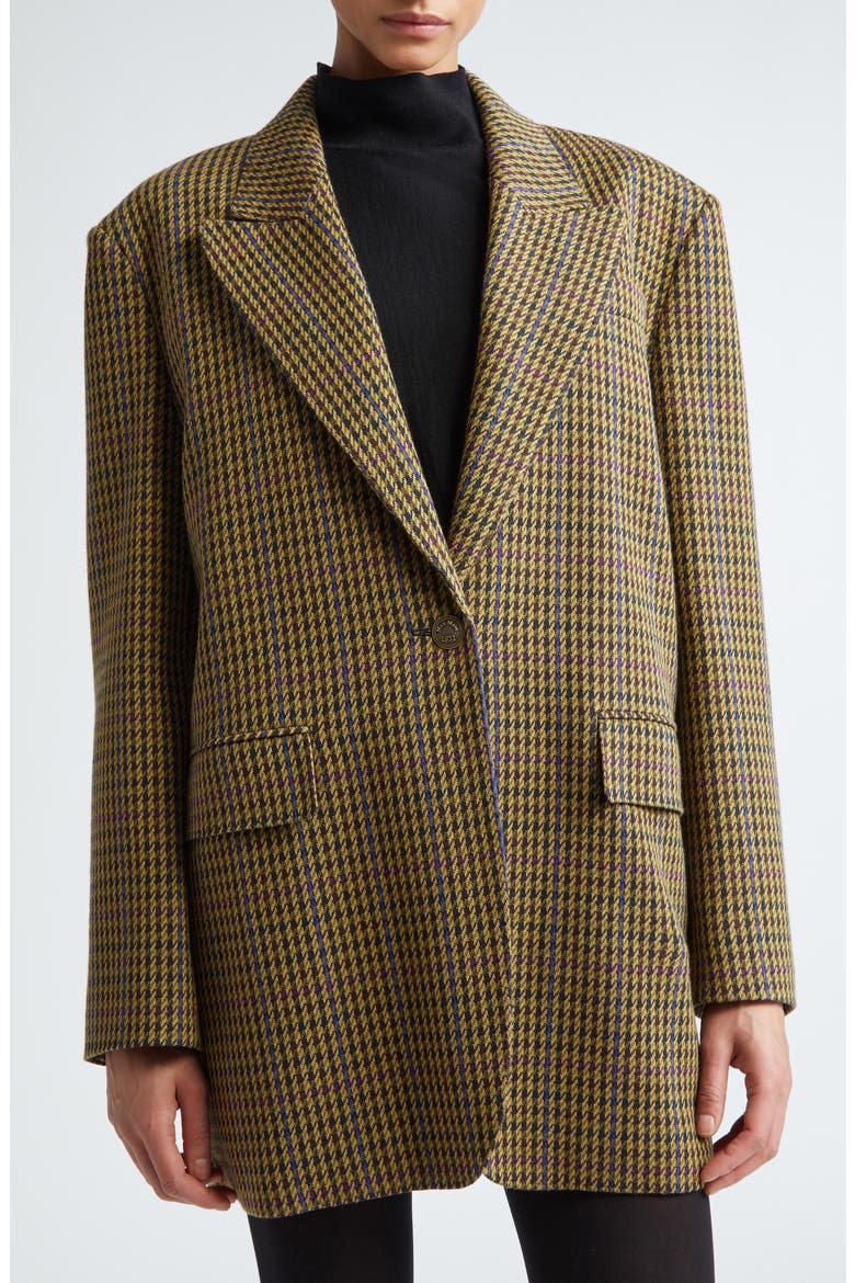 Atlanta Houndstooth Wool Blend Blazer, Alternate, color, BROWN HOUNDSTOOTH