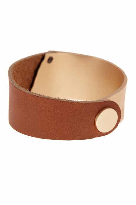 Wild Ways Metal & Leather Bracelet