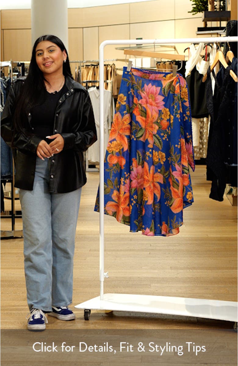 Summer Fruit Wrap Cover-Up Skirt, sales video thumbnail