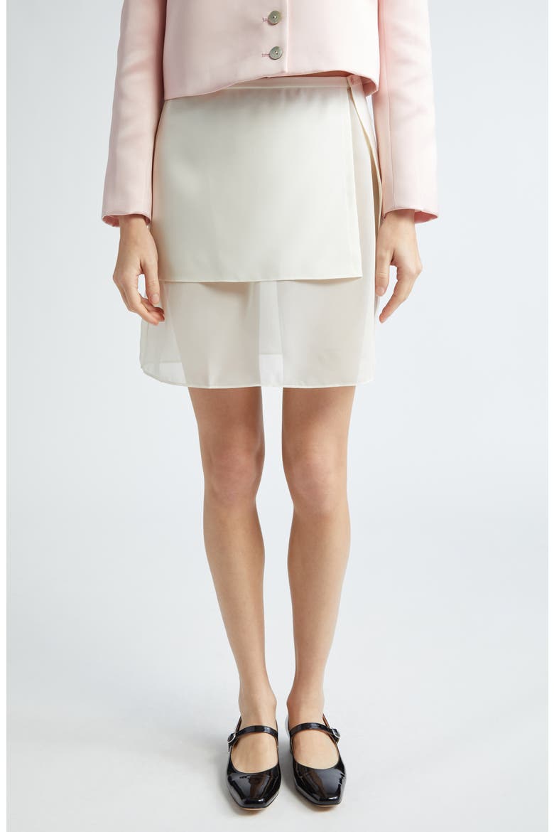 Tanjiro Layered Miniskirt, Main, color, BONE