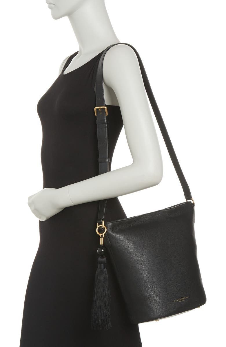 Donna Karan New York Raz Leather Bucket Crossbody Bag, Alternate, color,