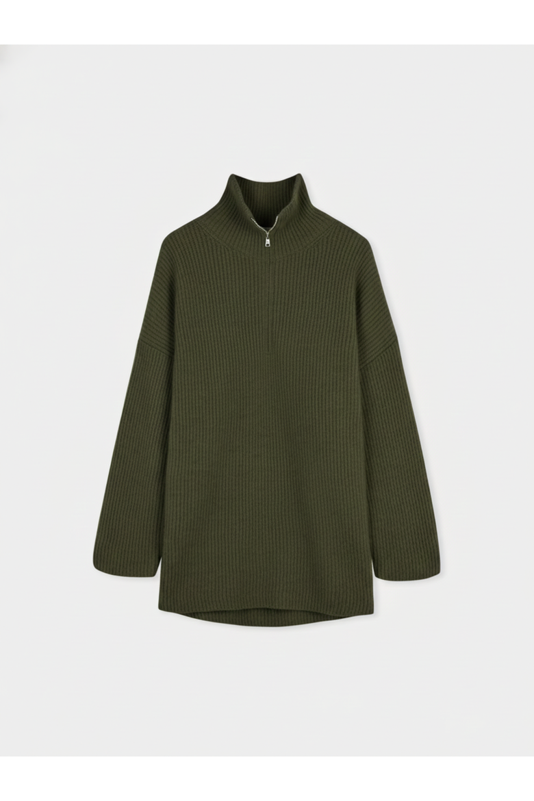 Cashmere Quarter-Zip Sweater, Main, color, avocado